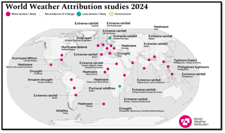 Climate disasters in 2024 wreaked havoc worldwide, causing losses